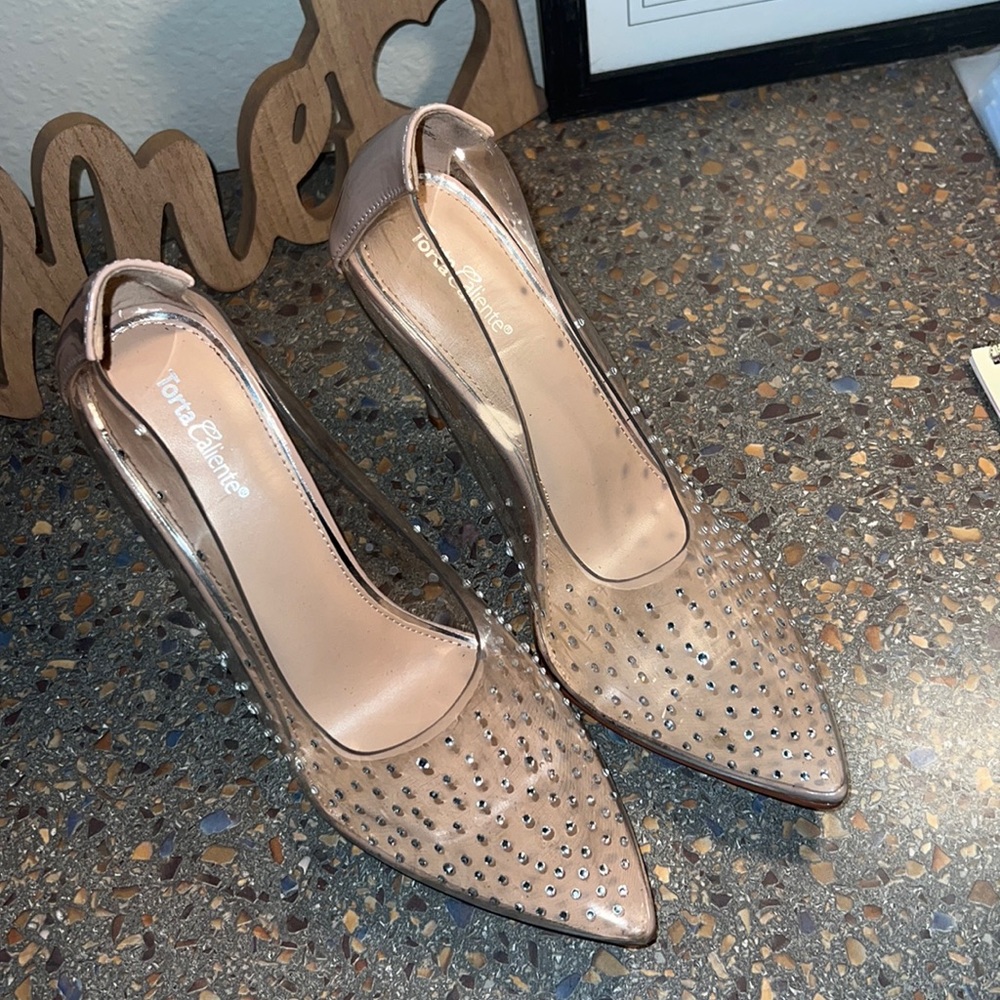 Sparkly diamond high heels